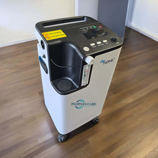Oxygen Concentrator Rental - OxyHome 5-Liter Oxygen Therapy device for home recovery and respiratory care.