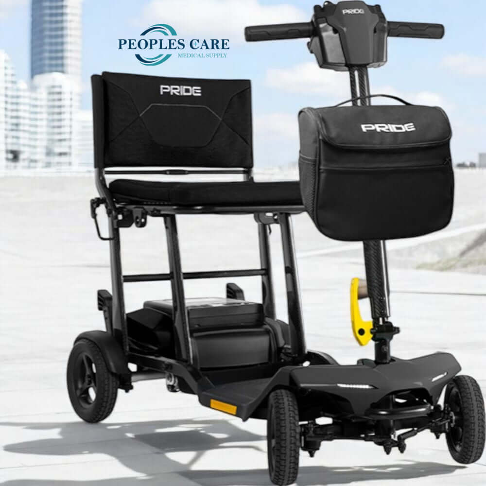 Portable mobility scooter rental - Pride GO-GO Super Portable scooter for travel and adventures.