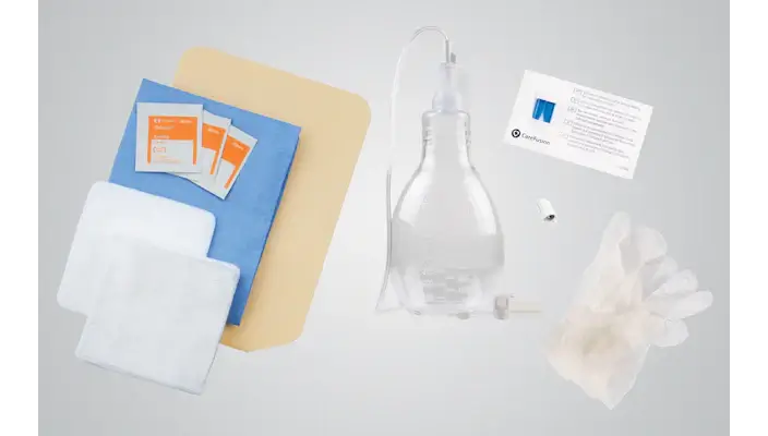 PleurX drainage kit with 1,000 mL vacuum bottle