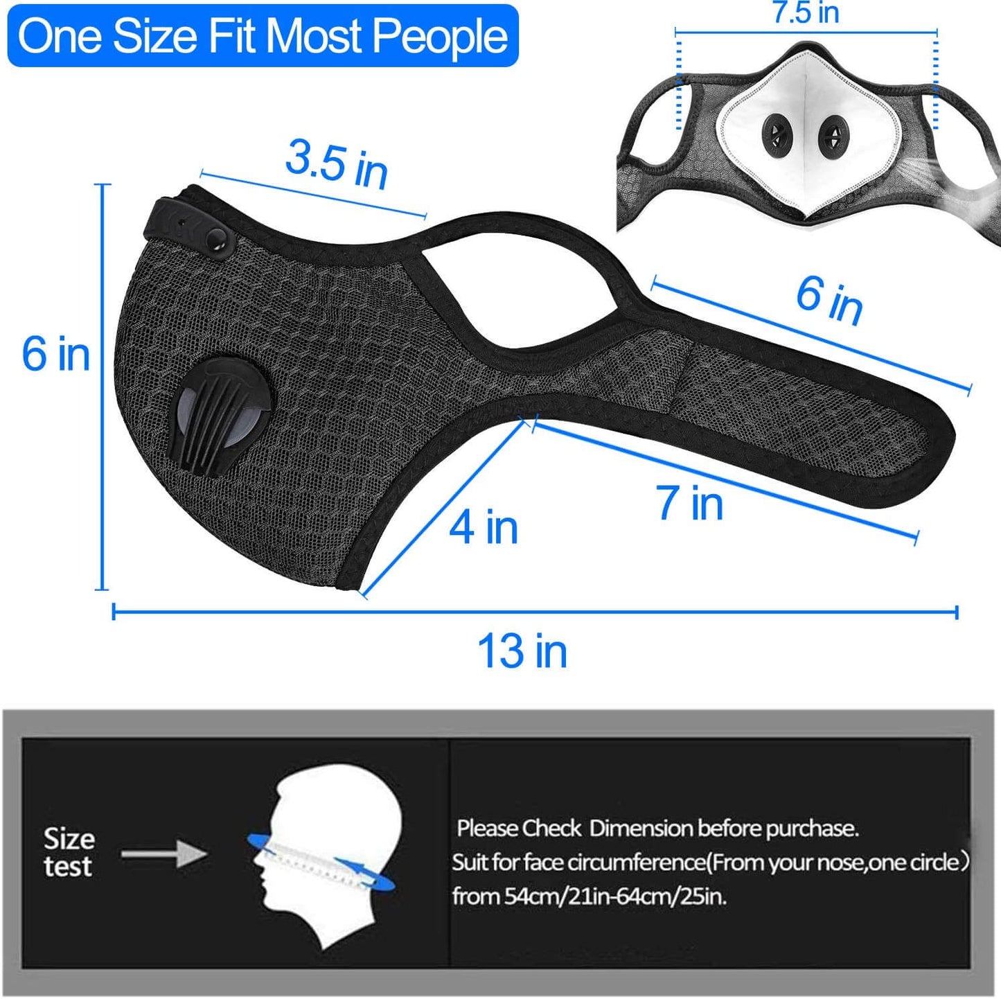 Breathable Face Mask with Valves, Sports Masks with Exhalation Valves - Peoples Care Medical Supply