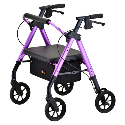 Nova Bariatric Rollator Adjustable in purple, designed for mobility and comfort with adjustable features.