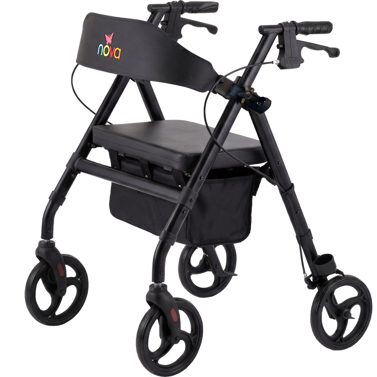 Nova Vega Rollator Walker – Lightweight folding mobility walker with comfortable seat and storage.