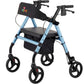 NOVA Vega Rollator Walker - Lightweight folding mobility walker with stylish blue frame and comfortable seat.