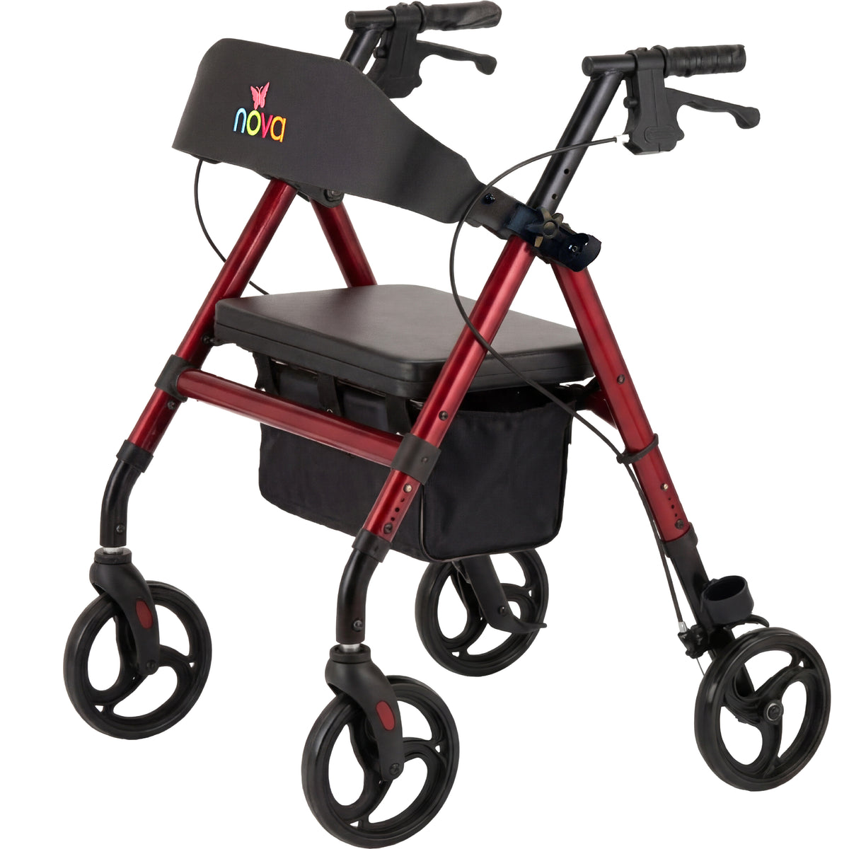 Nova Vega Rollator Walker - Lightweight folding mobility walker with a stylish design and comfortable seating.