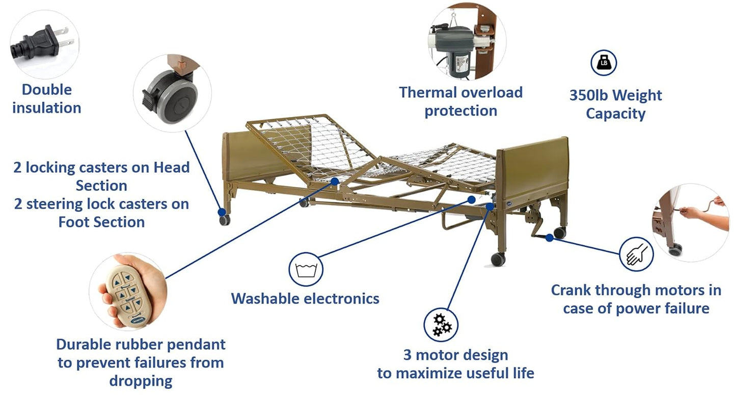 Essential Care Full Electric Hospital Bed Rental - Affordable & Comfortable