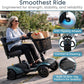 Vive King Neptune 4-Wheel Mobility Scooter with anti-tipping wheels, comfort features, and anti-slip platform for stability.