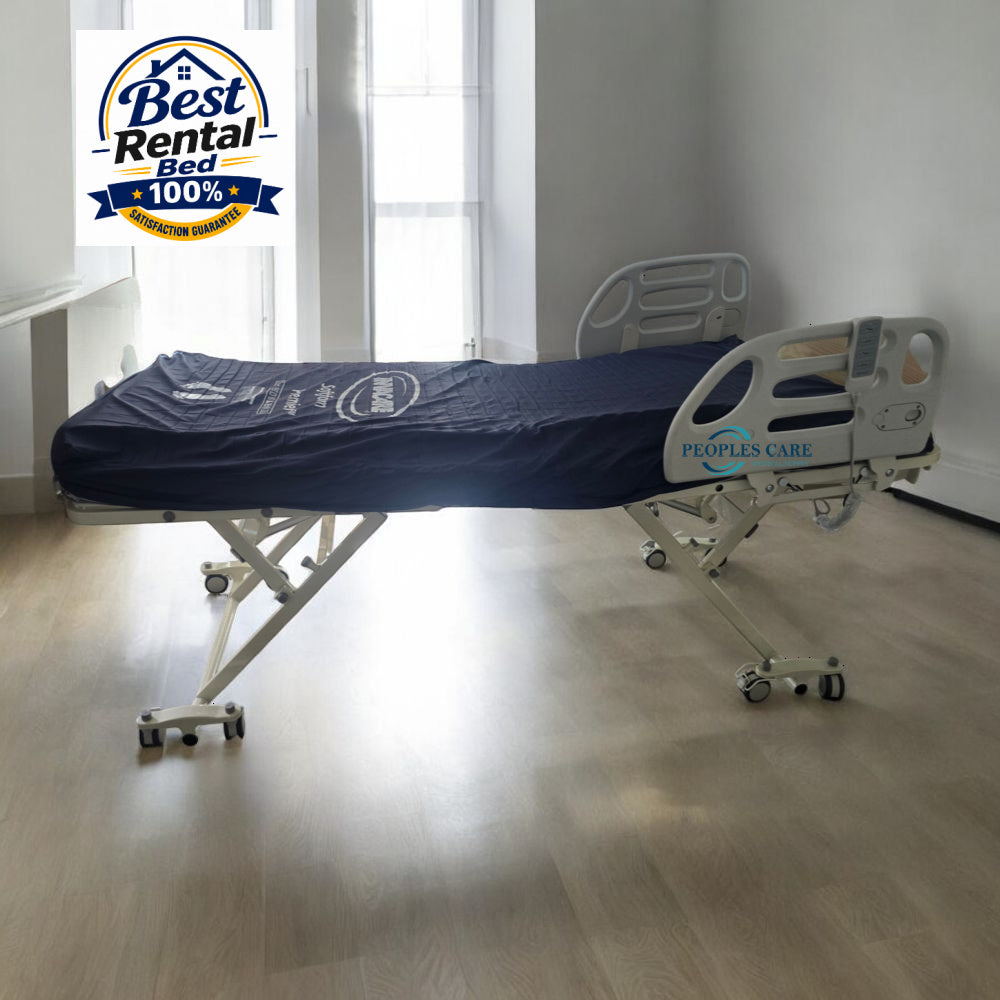 Medical Bed Rental - Hi-Low Profile Bed showcasing fully-electric adjustable features in a well-lit room.