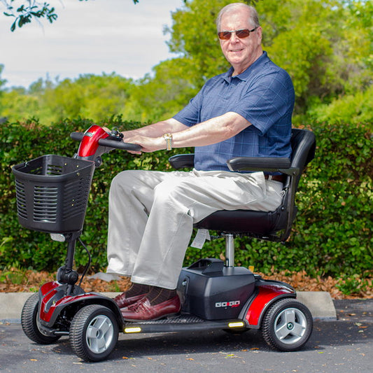 lightweight mobility scooter rental outdoors in Disneyland.