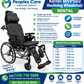 Karman MVP502 Reclining Wheelchair Rental features reclining backrest and ergonomic V-Shape seating for comfort.