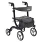 Drive Medical RTL10266 Nitro Euro-Style 4-Wheel Rollator with seat and storage bag, lightweight and foldable design.
