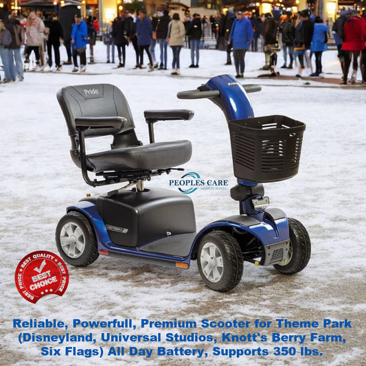 Rent Reliable, Powerfull, Premium Scooter for Theme Park (Disneyland, Universal Studios, Knott's Berry Farm, Six Flags) All Day Battery, Supports 350 lbs.