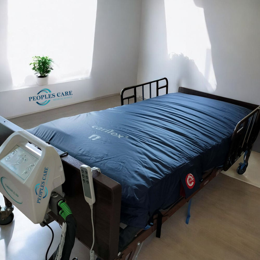Advanced Homecare Hospital Bed Rental Bundle featuring a full electric hospital bed with comfort features.