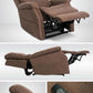 Metro Lift Chair Rental - Comfortable brown recliner chair with remote control and multiple reclining positions.