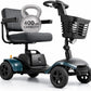 Vive King Neptune 4-Wheel Mobility Scooter with 400 lbs capacity and basket for added convenience.