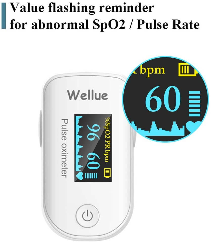 Wellue Pulse Oximeter Fingertip Blood Oxygen Saturation Monitor - Peoples Care Medical Supply